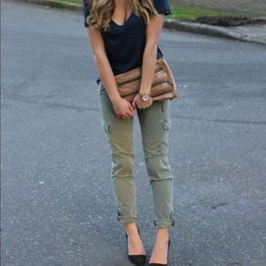 American Eagle Olive Cargo Skinnies